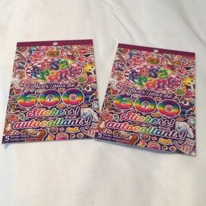Lisa Frank Vibrant Sticker Set - Rainbow Colors lot of 2